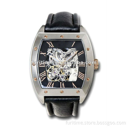 designer watcheautomatic watch skeleton mechanical stainless steel back water resistant led watch